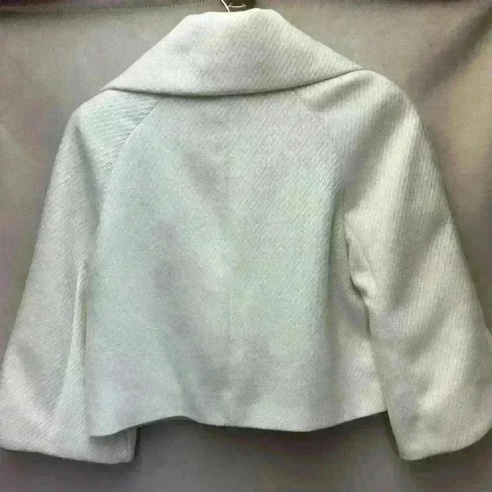 CoffeeShop Cropped Coat Button Lined Size Small Cream Color - Picture 5 of 11